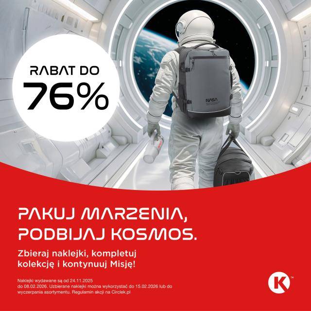 Grafika przedstawia nową kolekcją kosmiczną na Circle K.