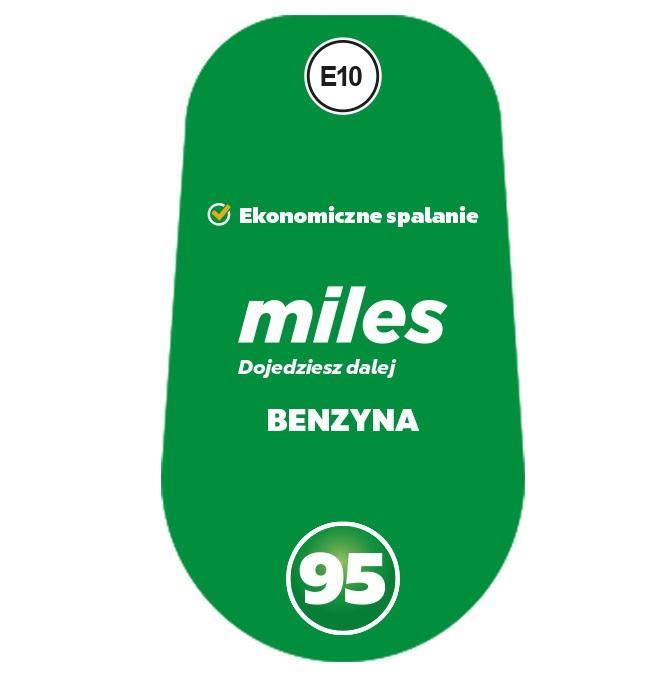 Etykieta paliwowa- benzyna miles